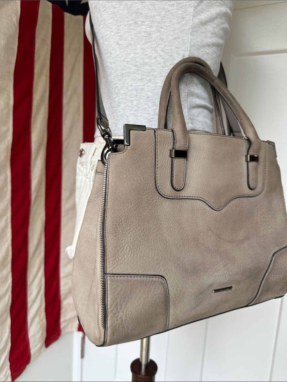 Rebecca Minkoff Crossbody Amorous Satchel Gray - Picture 11 of 11